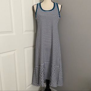 ELLA MOSS Gardenia Stripe Tank Style Flounce Dress